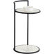 Parga 25 X 14 inch Black / Marble Look Outdoor End Table
